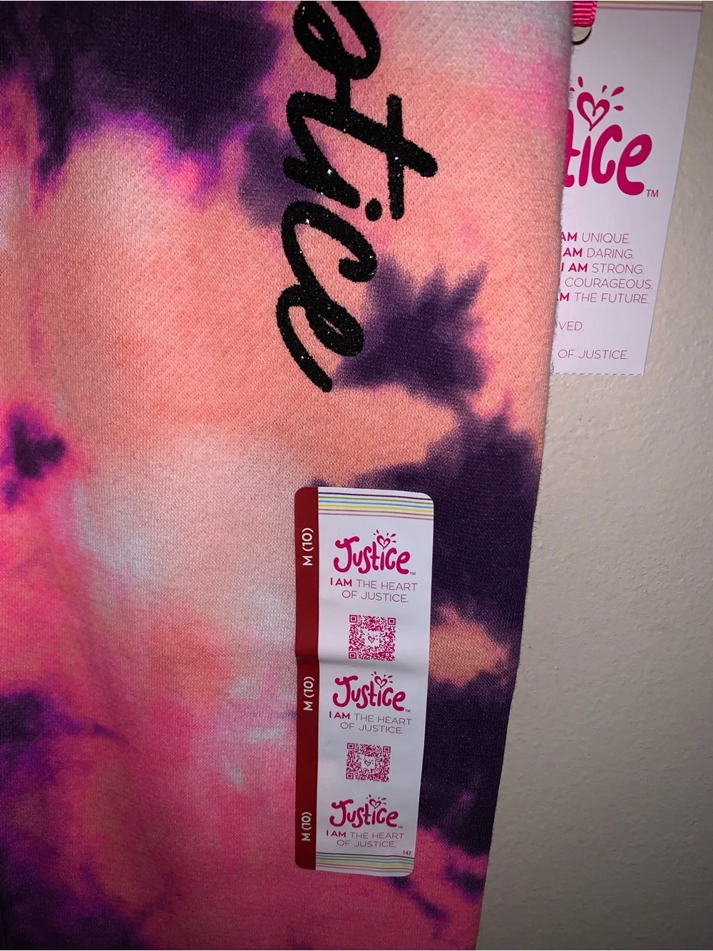 Justice Pink Purple Tie-Dye Jogger Sweatpants